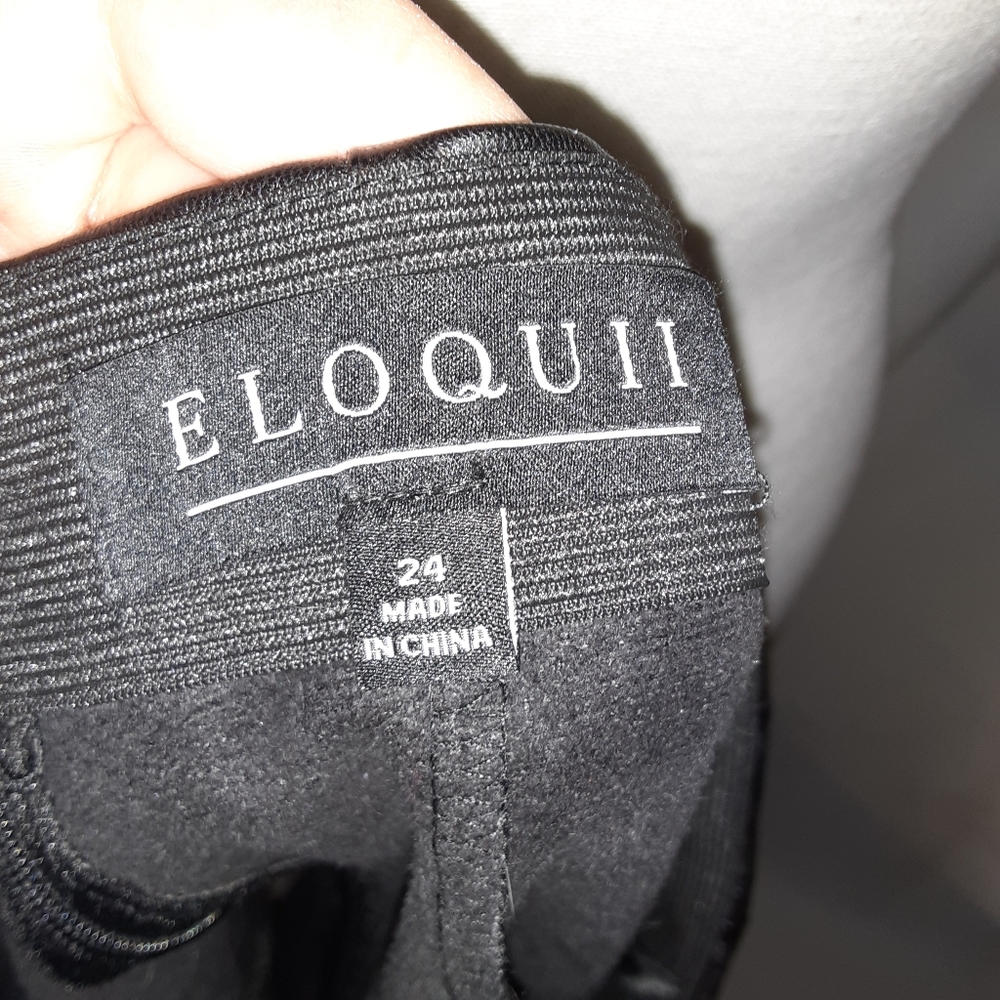 Eloquii Faux Leather Black Pleated Skirt - Picture 8 of 10